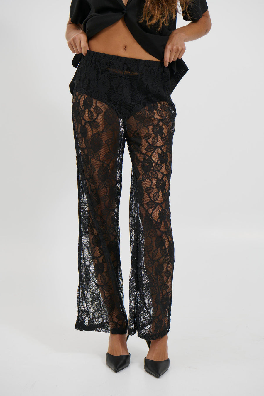 Tamika Lace Pant Black