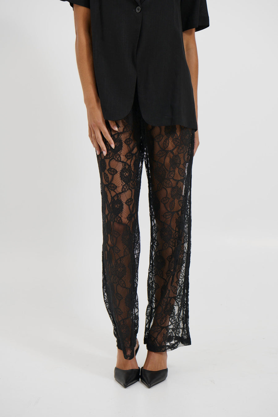 Tamika Lace Pant Black