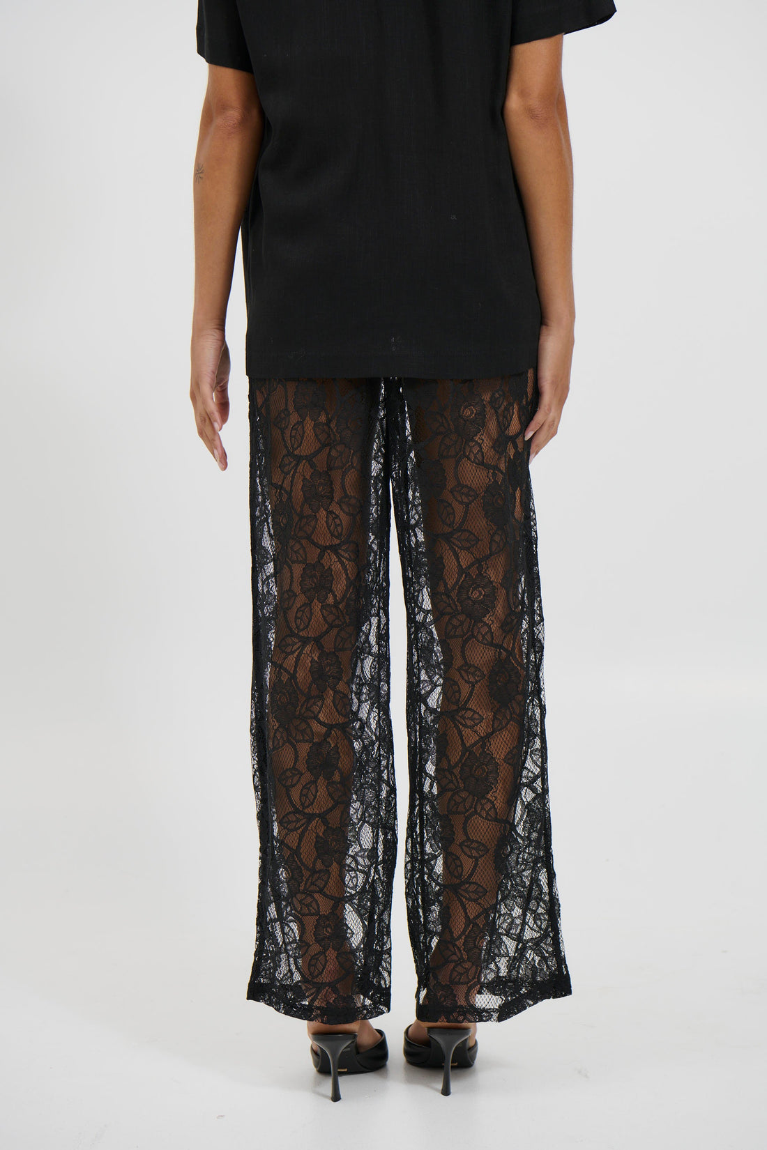 Tamika Lace Pant Black