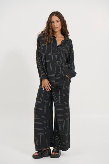 Tassie Long Sleeve Top Black