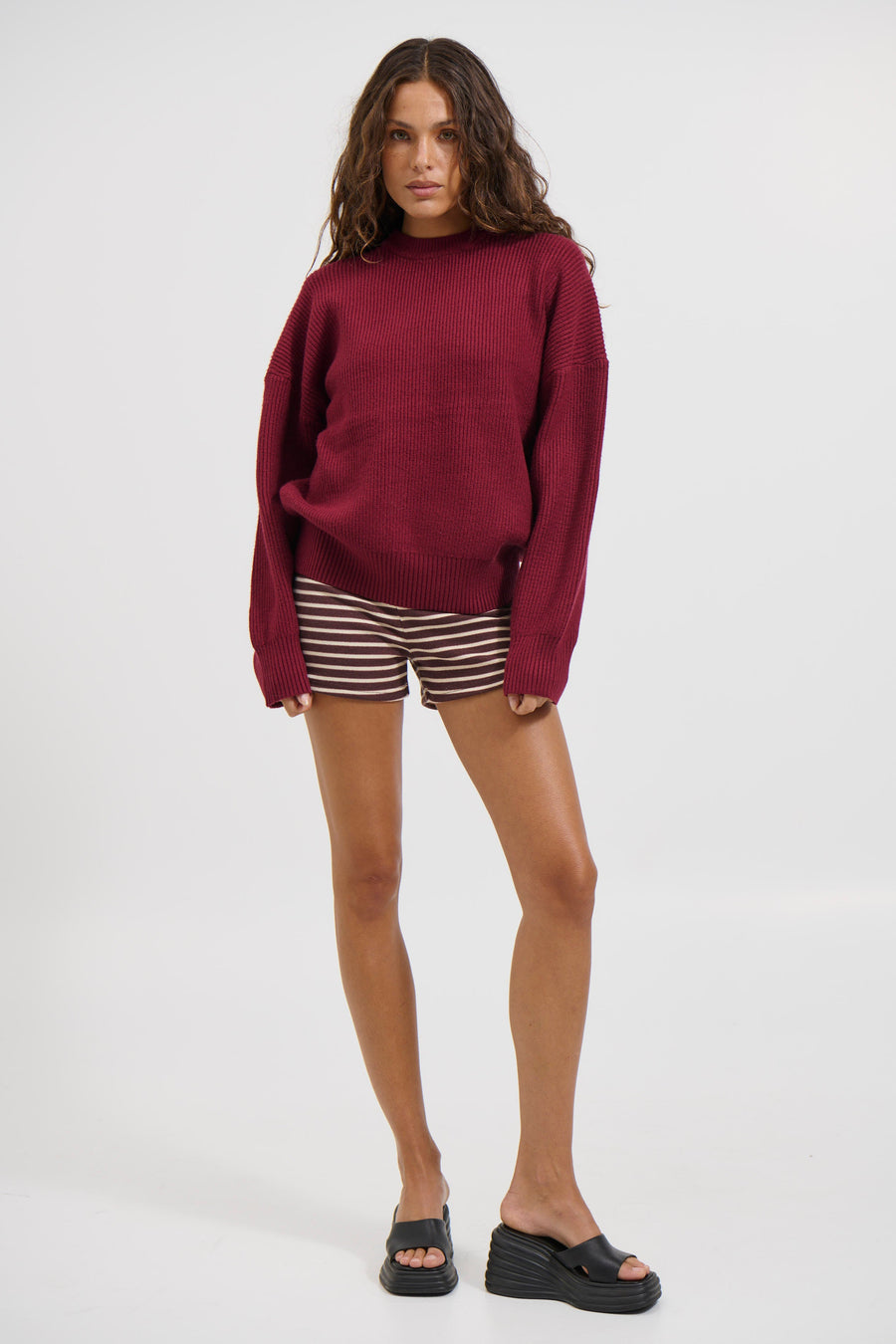 Sherri Knit Jumper Burgundy