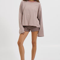 Bloom Long Sleeve Muted Pastels Stripe