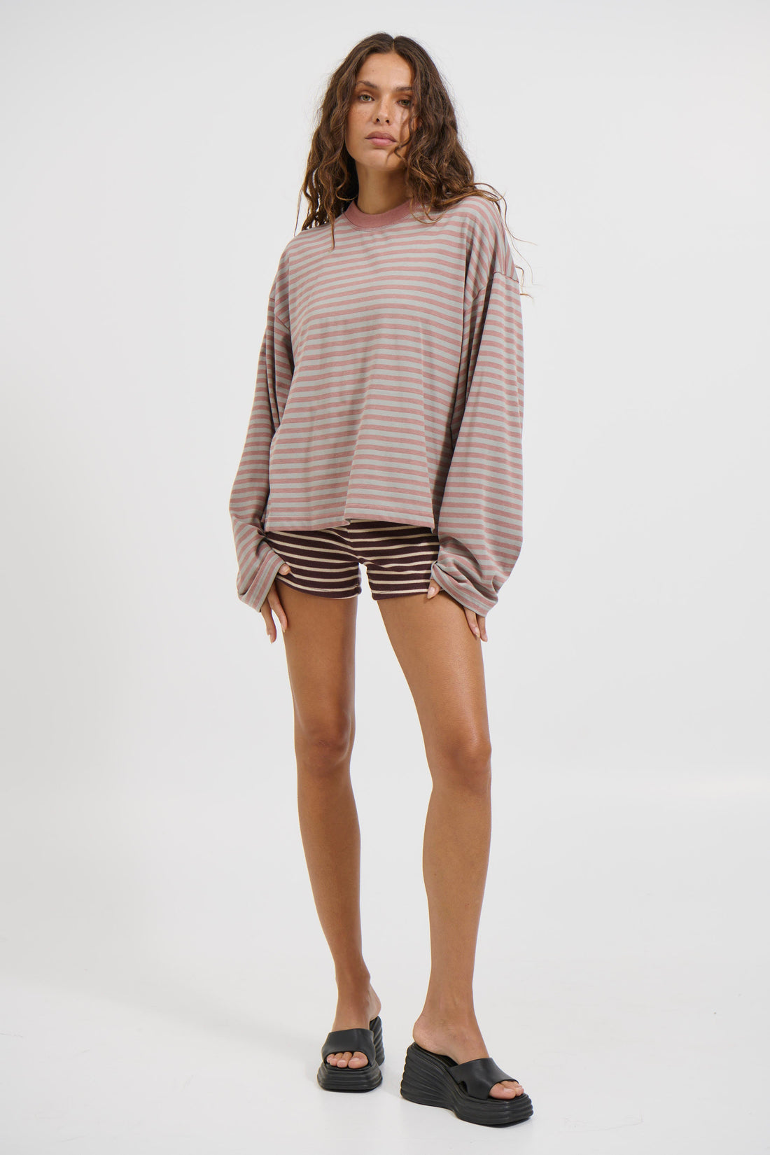 Bloom Long Sleeve Muted Pastels Stripe