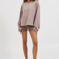 Bloom Long Sleeve Muted Pastels Stripe