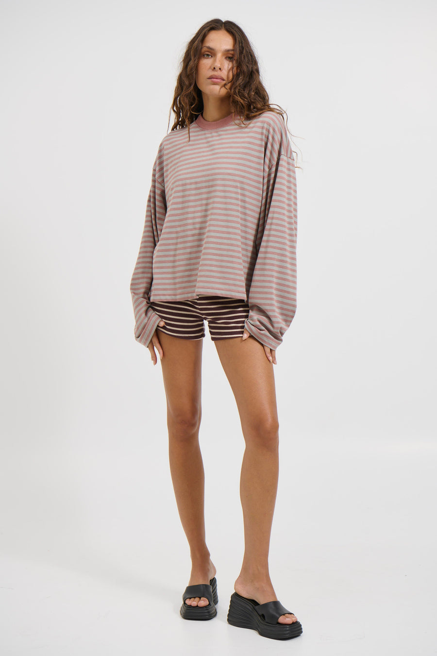 Bloom Long Sleeve Muted Pastels Stripe