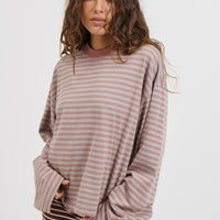 Bloom Long Sleeve Muted Pastels Stripe