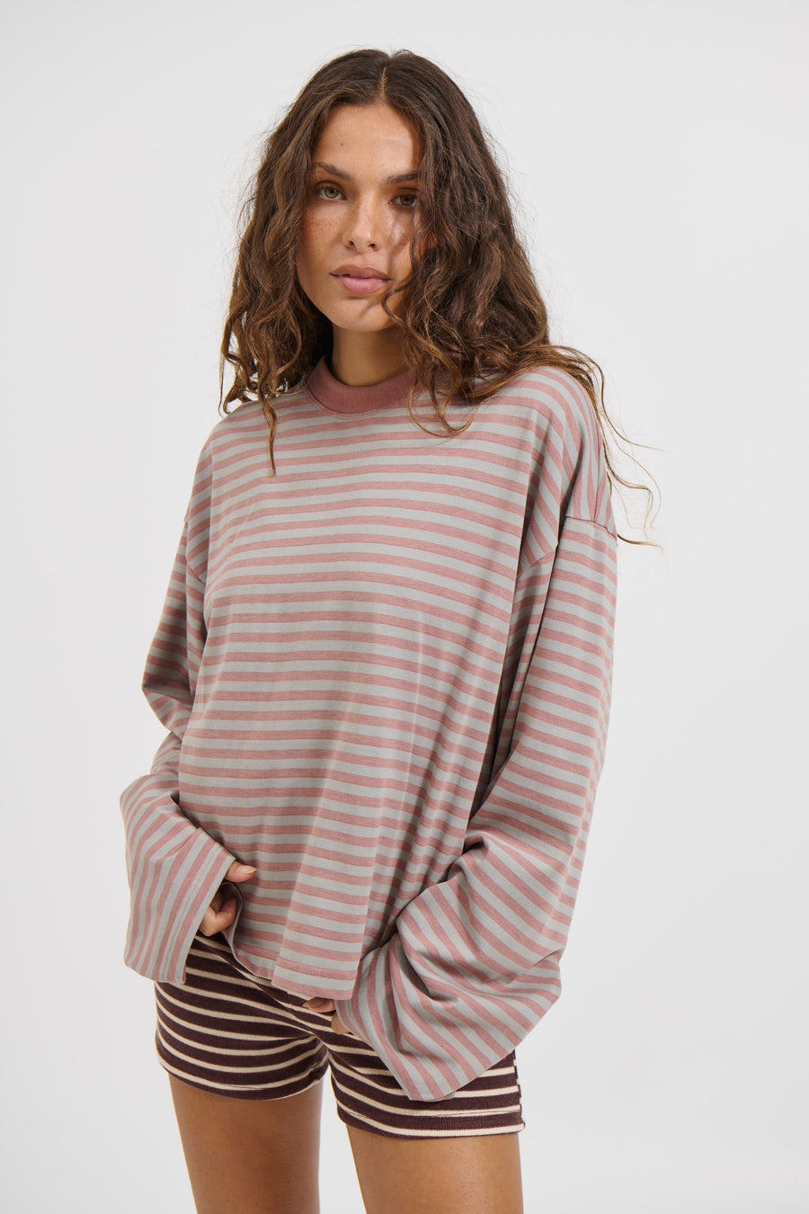 Bloom Long Sleeve Muted Pastels Stripe