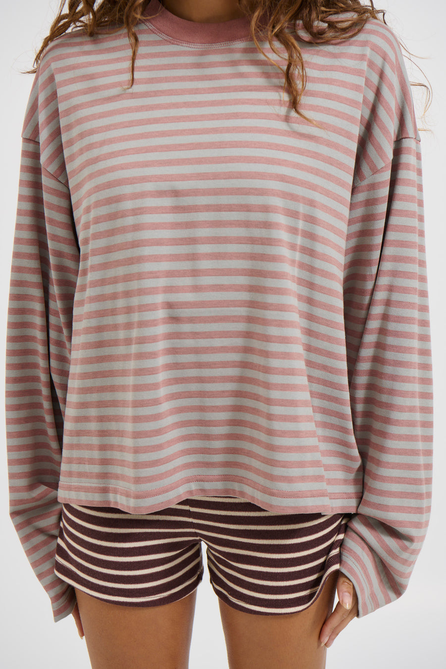 Bloom Long Sleeve Muted Pastels Stripe