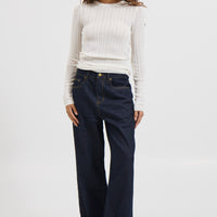 Miley Long Sleeve Top White