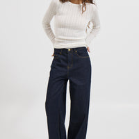 Miley Long Sleeve Top White