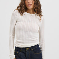 Miley Long Sleeve Top White