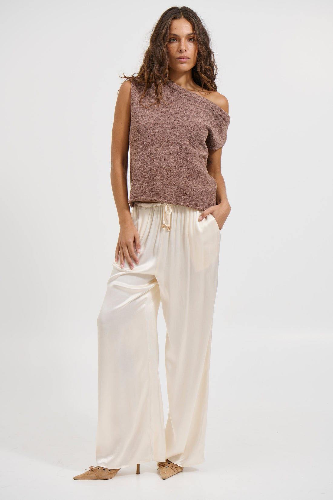 Kaisha Crop Knit Hazelnut