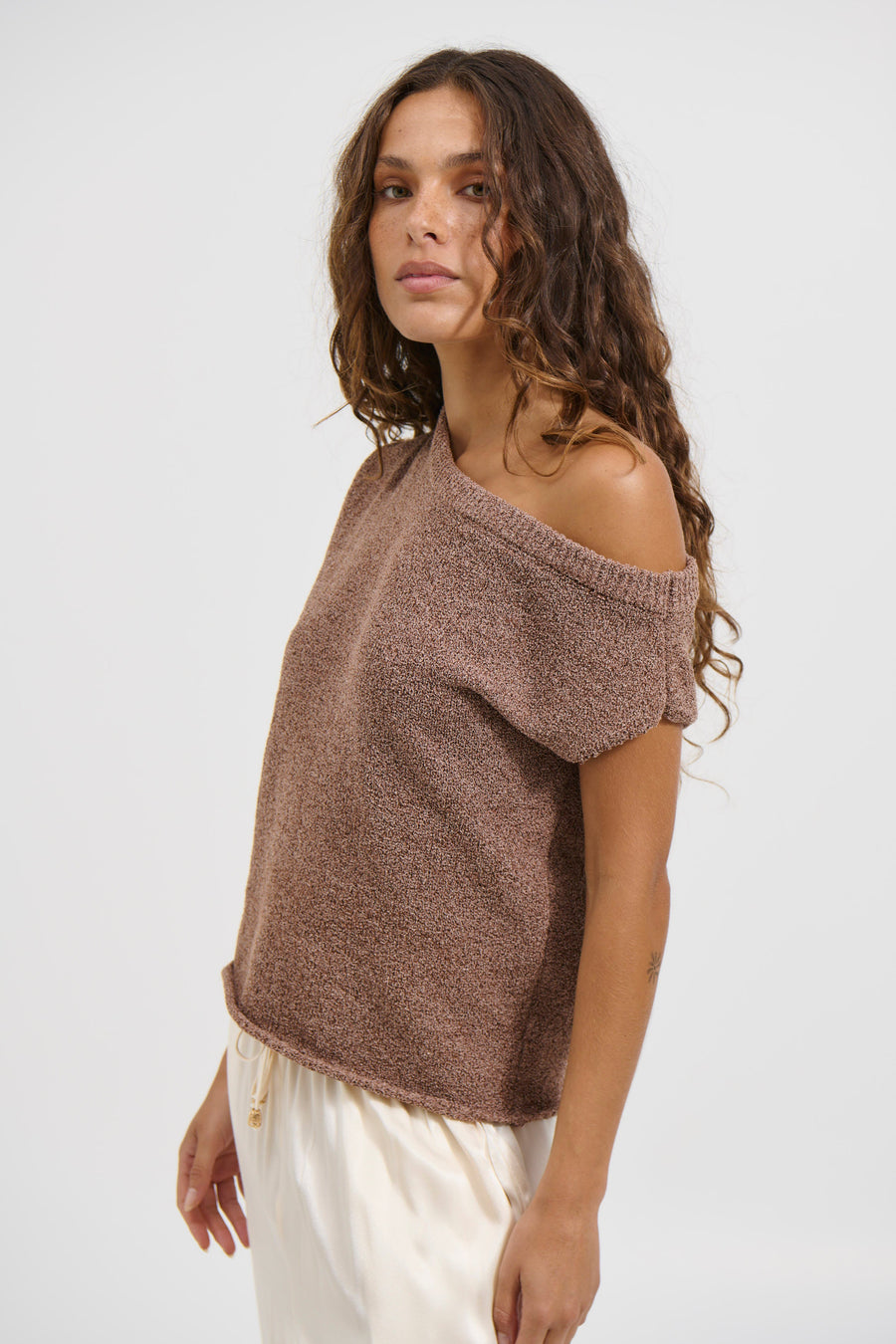 Kaisha Crop Knit Hazelnut