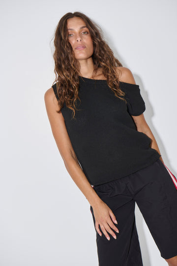 Kaisha Crop Knit Black