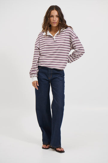 Wynter Rugby Sweater Berry