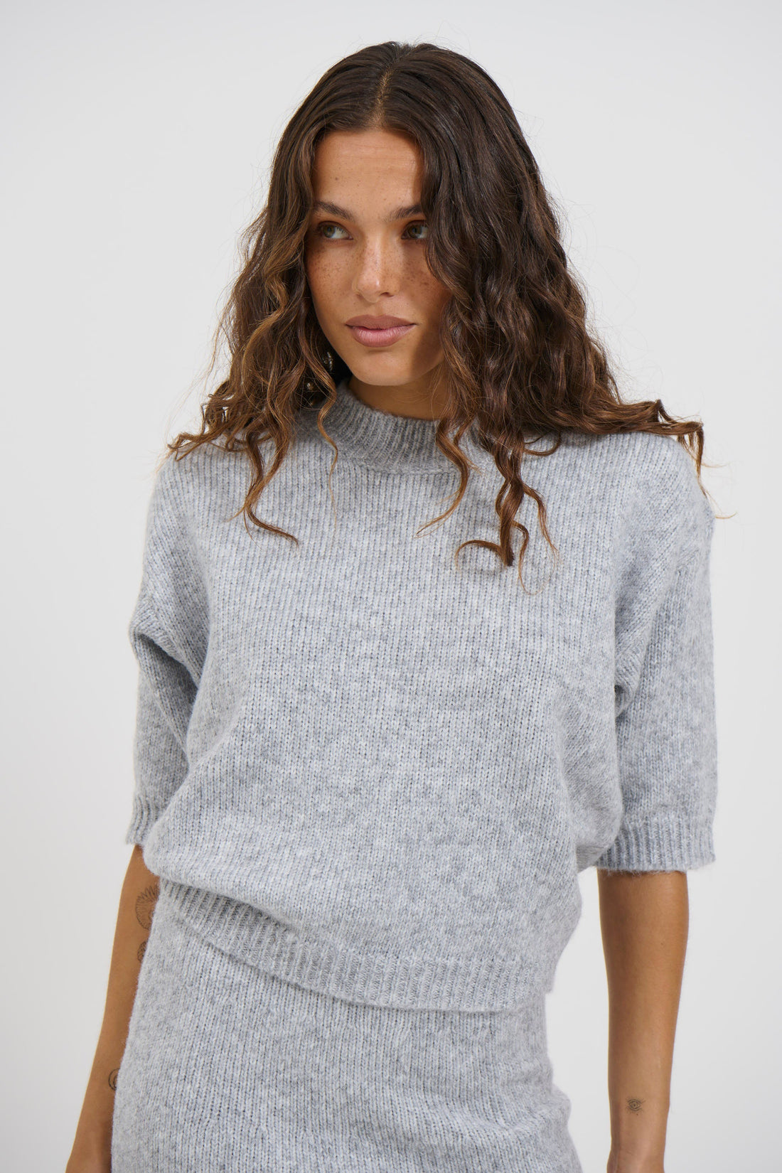 Haze Short Sleeve Jumper Stone
