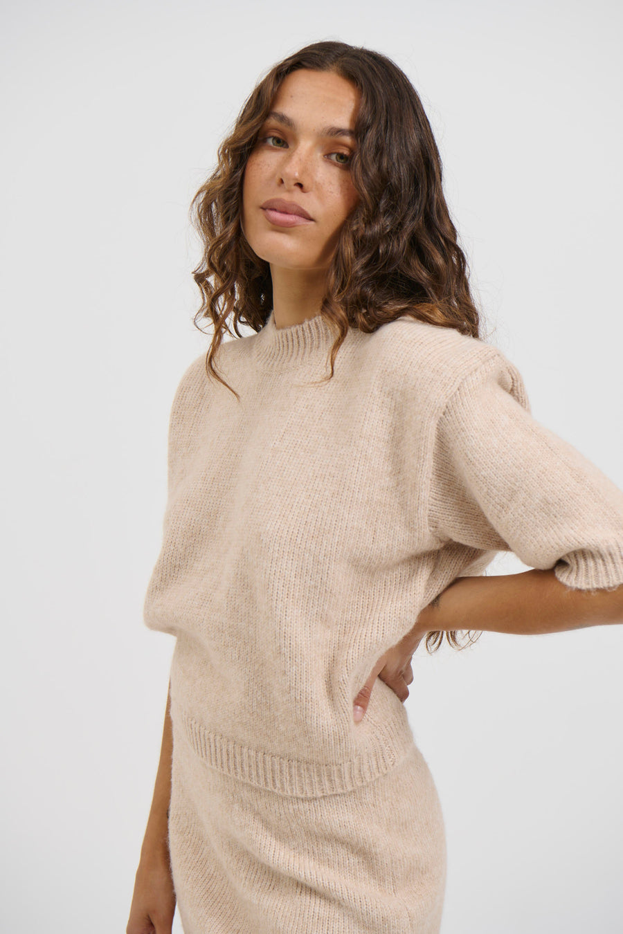 Haze Short Sleeve Jumper Oat