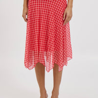 Adeline Midi Skirt Red