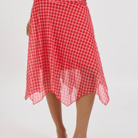 Adeline Midi Skirt Red
