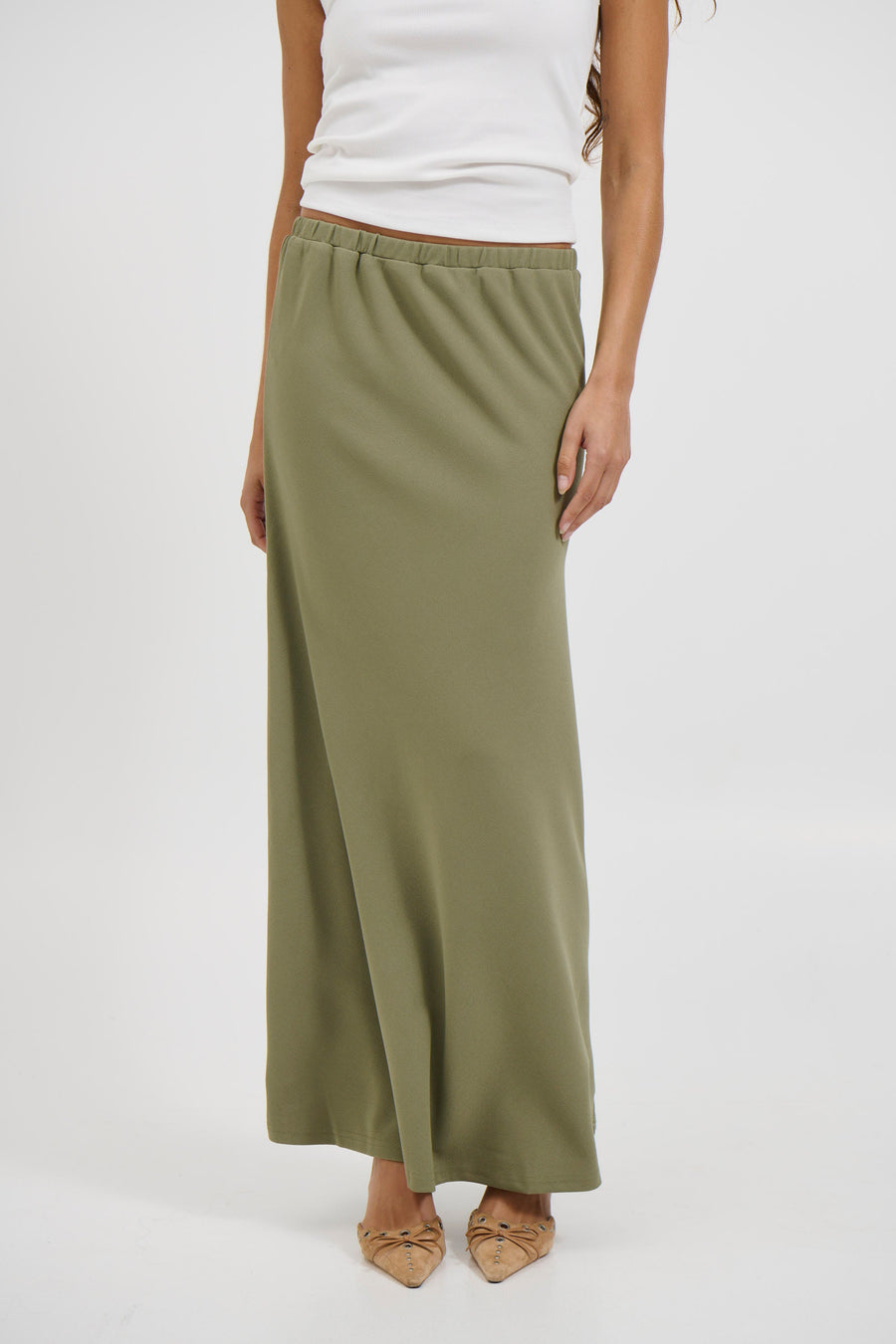 Bell Maxi Skirt Moss - FINAL SALE