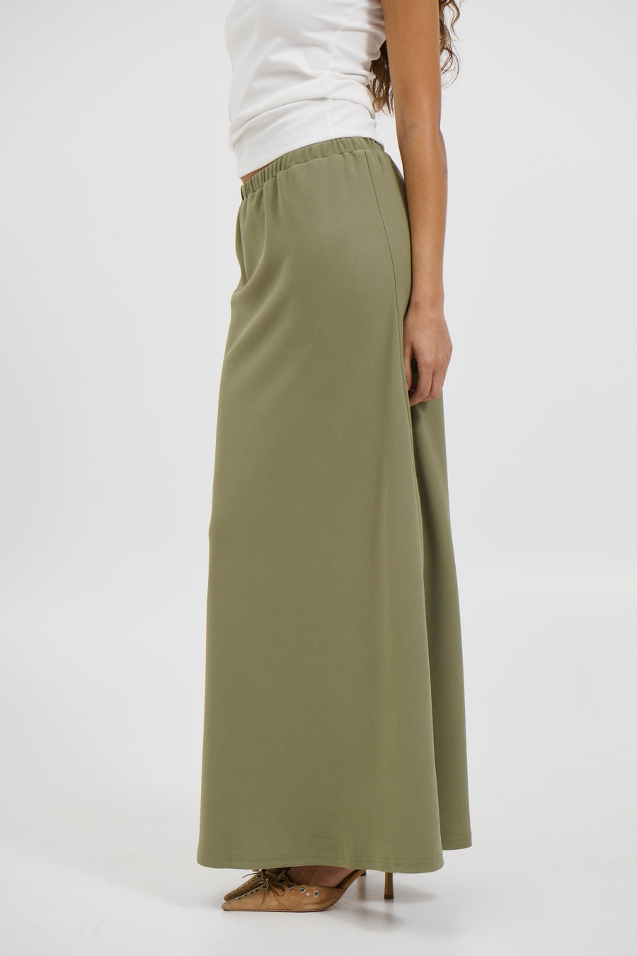 Bell Maxi Skirt Moss - FINAL SALE