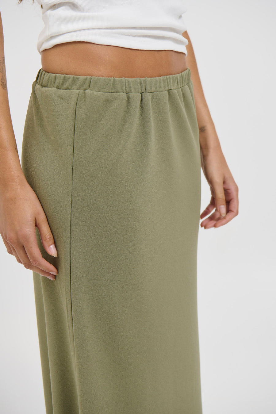 Bell Maxi Skirt Moss - FINAL SALE