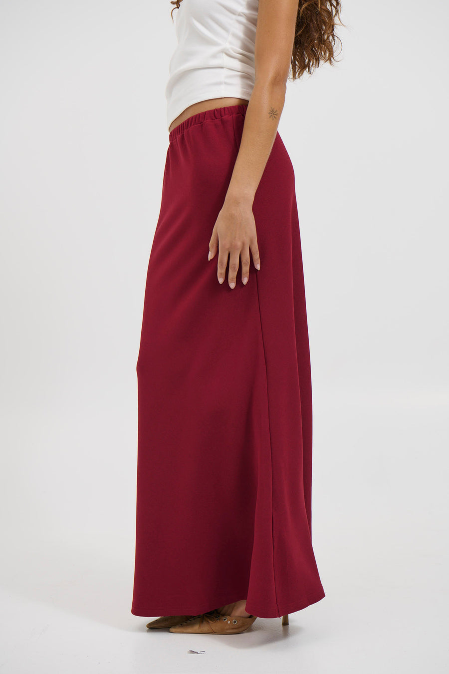 Bell Maxi Skirt Wine - FINAL SALE