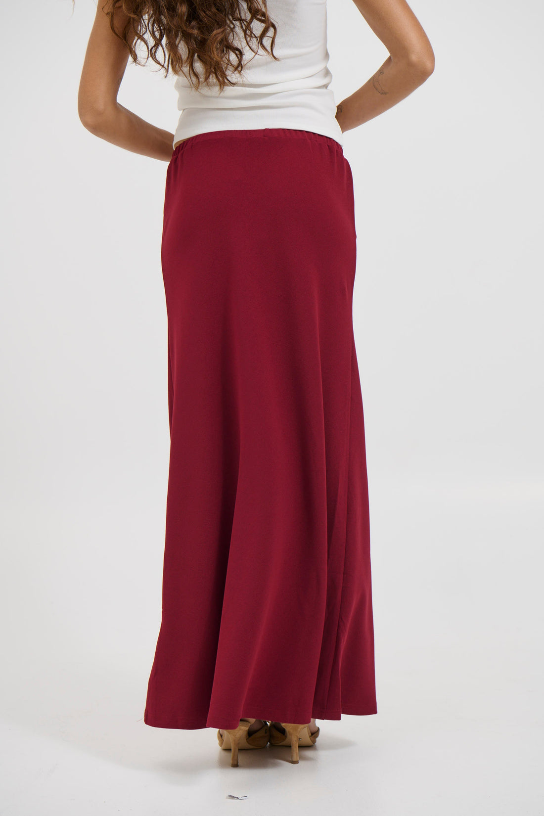 Bell Maxi Skirt Wine - FINAL SALE