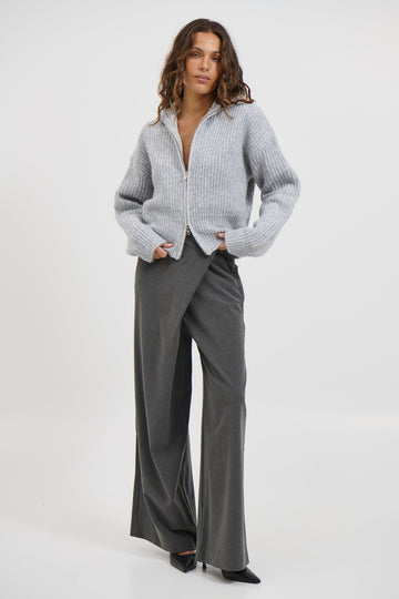Haze Zip Jumper Stone