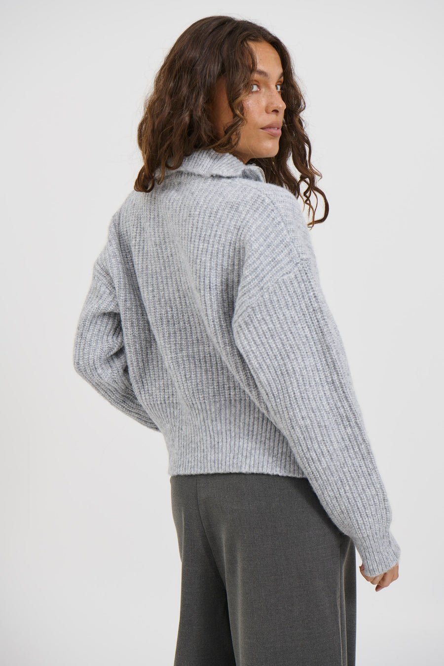 Haze Zip Jumper Stone