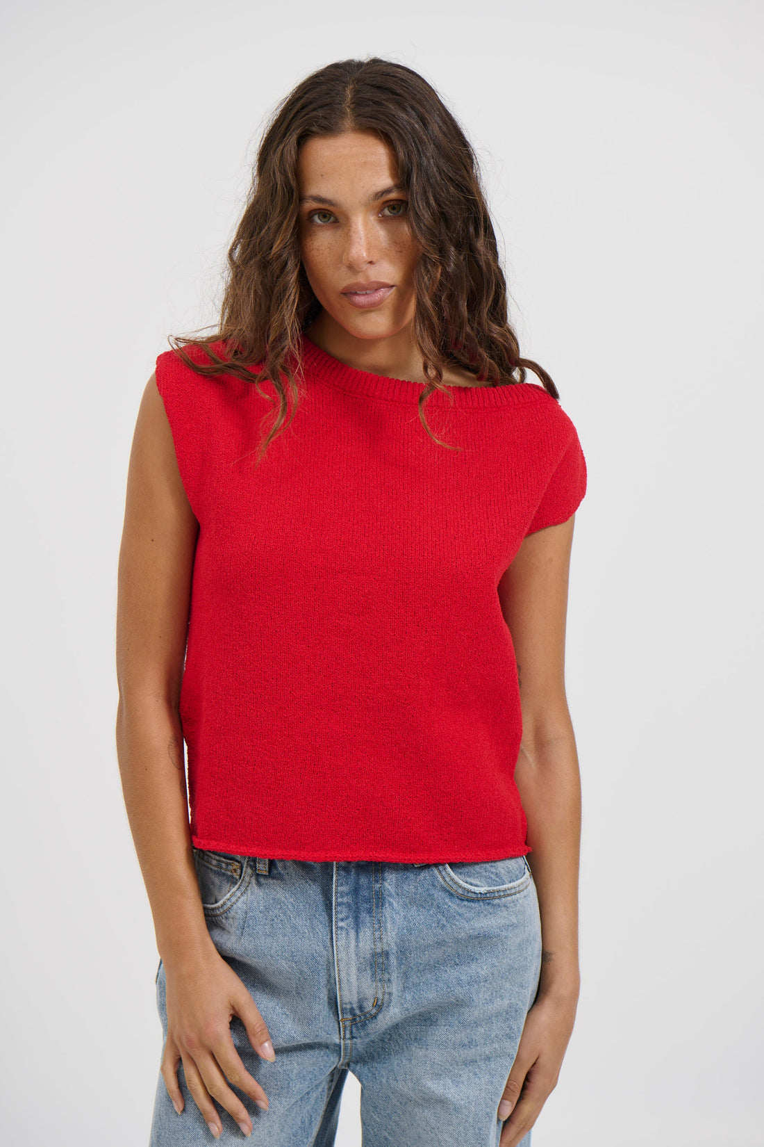 Kaisha Crop Knit Cherry