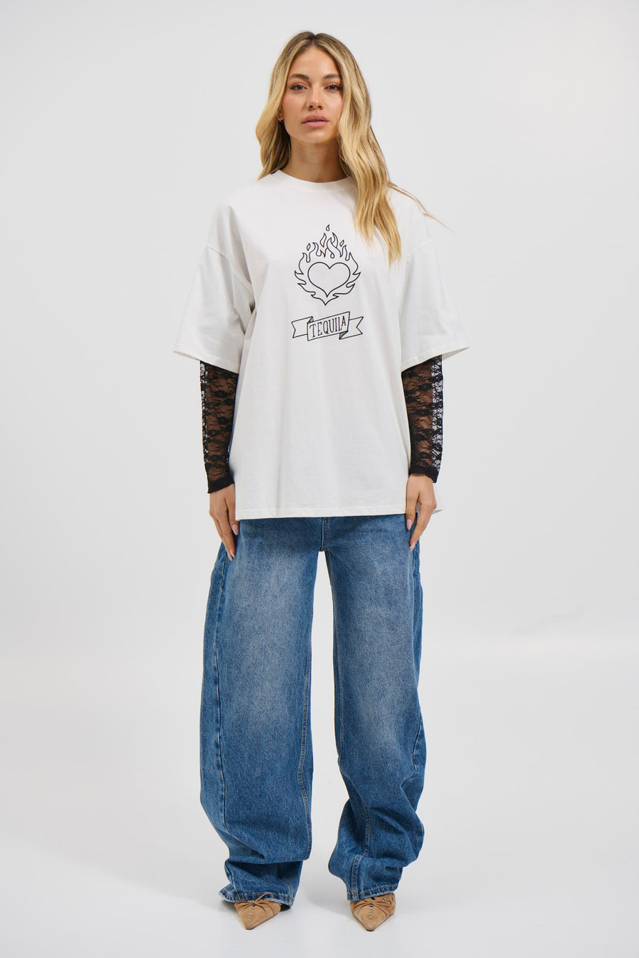 Tequila Lace Tee White