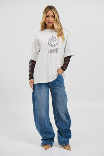 Tequila Lace Tee White