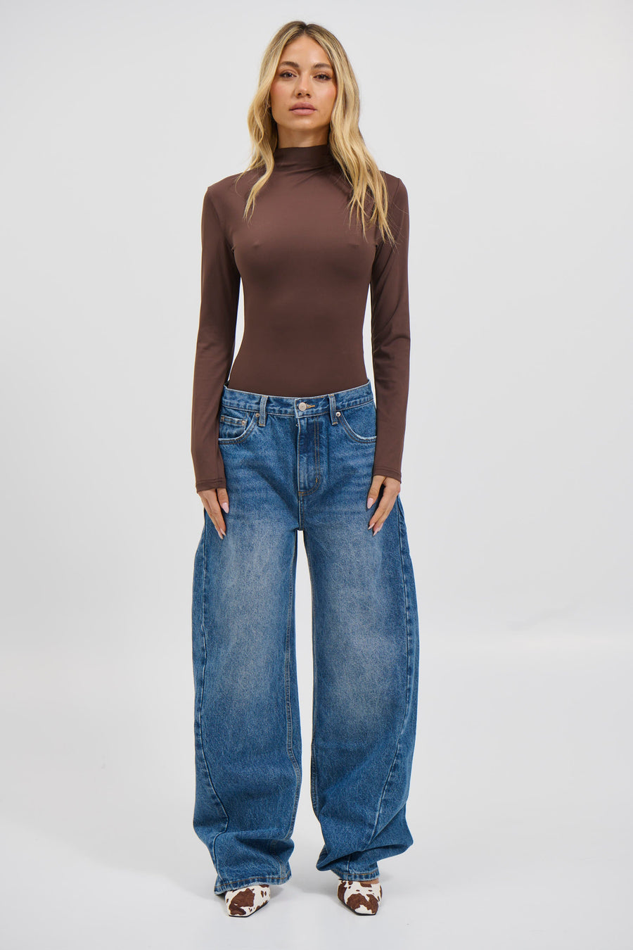 Kai Long Sleeve Bodysuit Chocolate