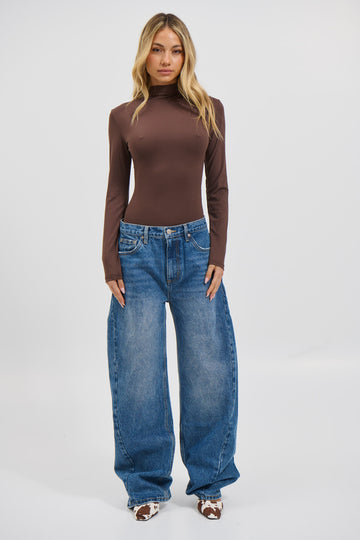 Kai Long Sleeve Bodysuit Chocolate