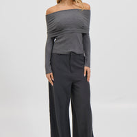 Emilia Off The Shoulder Top Slate