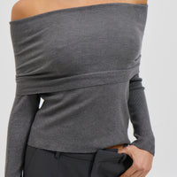 Emilia Off The Shoulder Top Slate