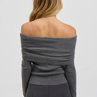 Emilia Off The Shoulder Top Slate