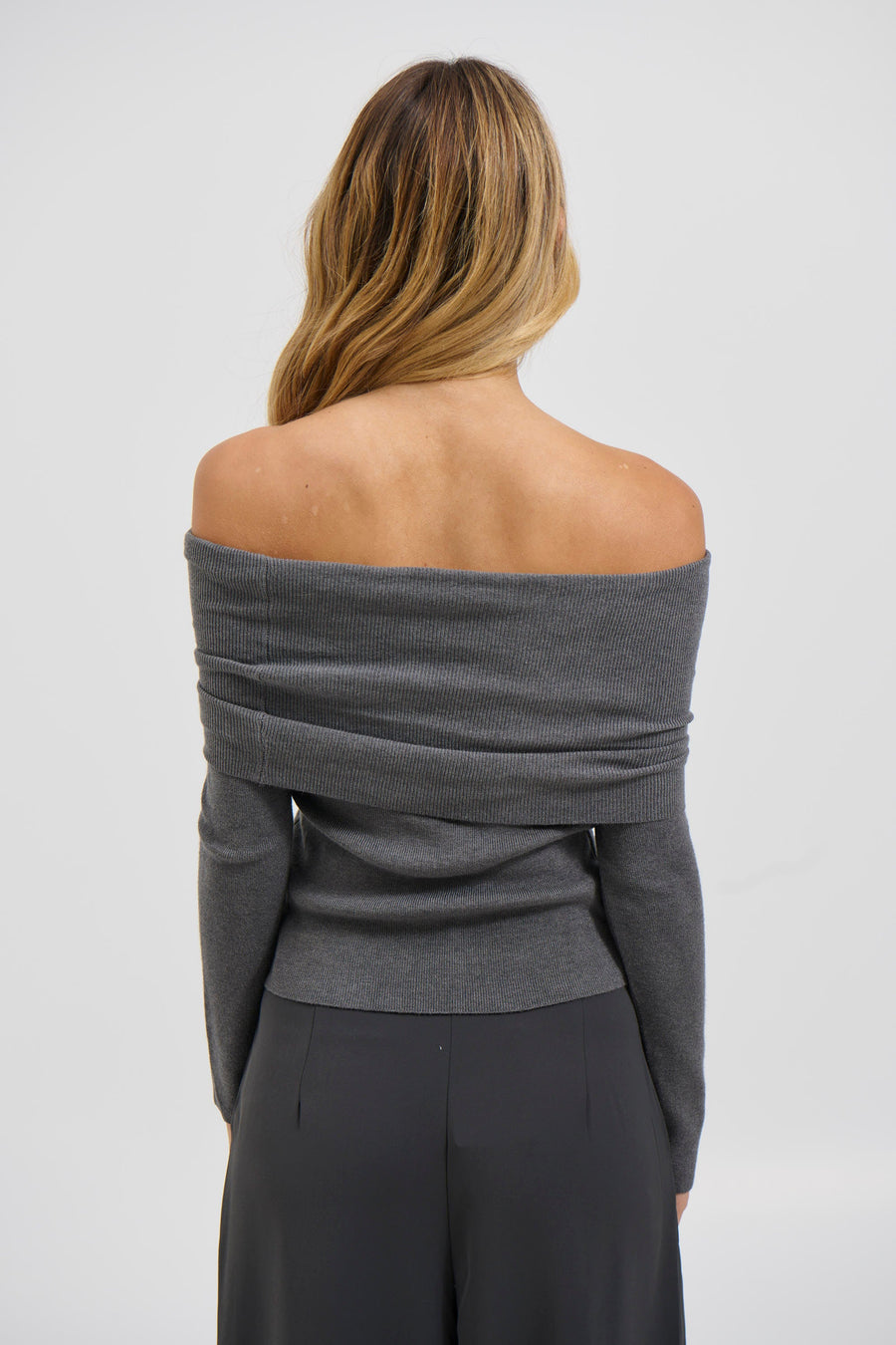 Emilia Off The Shoulder Top Slate