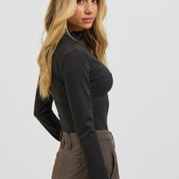 Kai Long Sleeve Bodysuit Black