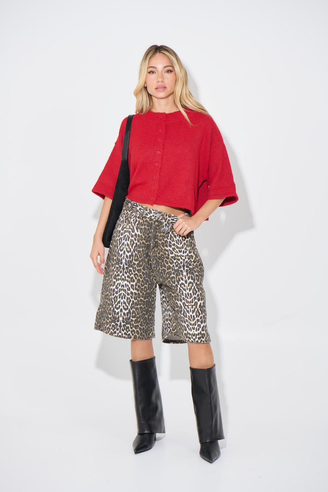 Posie Cardigan Cherry