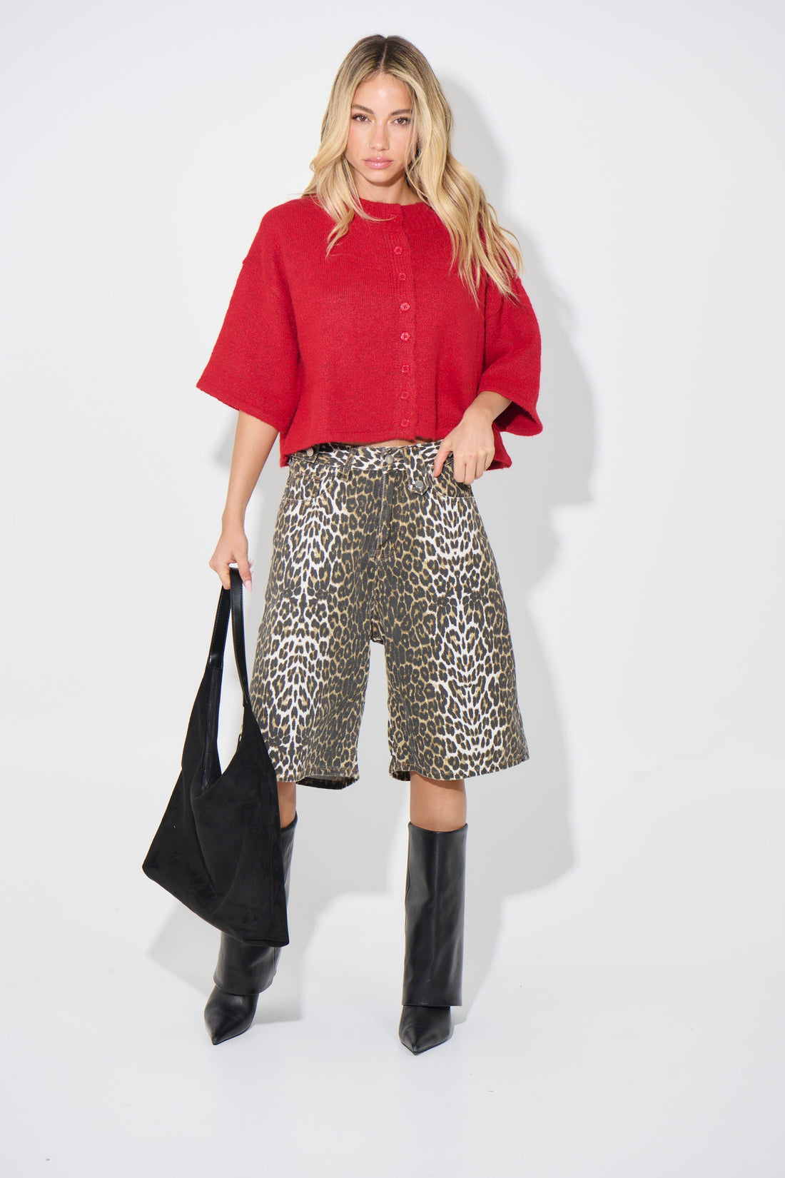 Posie Cardigan Cherry