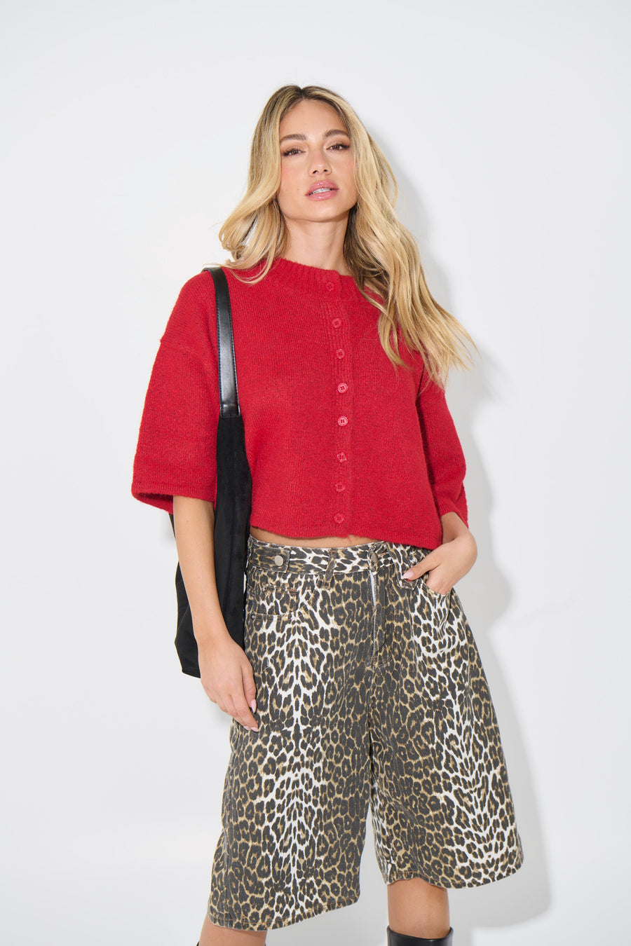 Posie Cardigan Cherry
