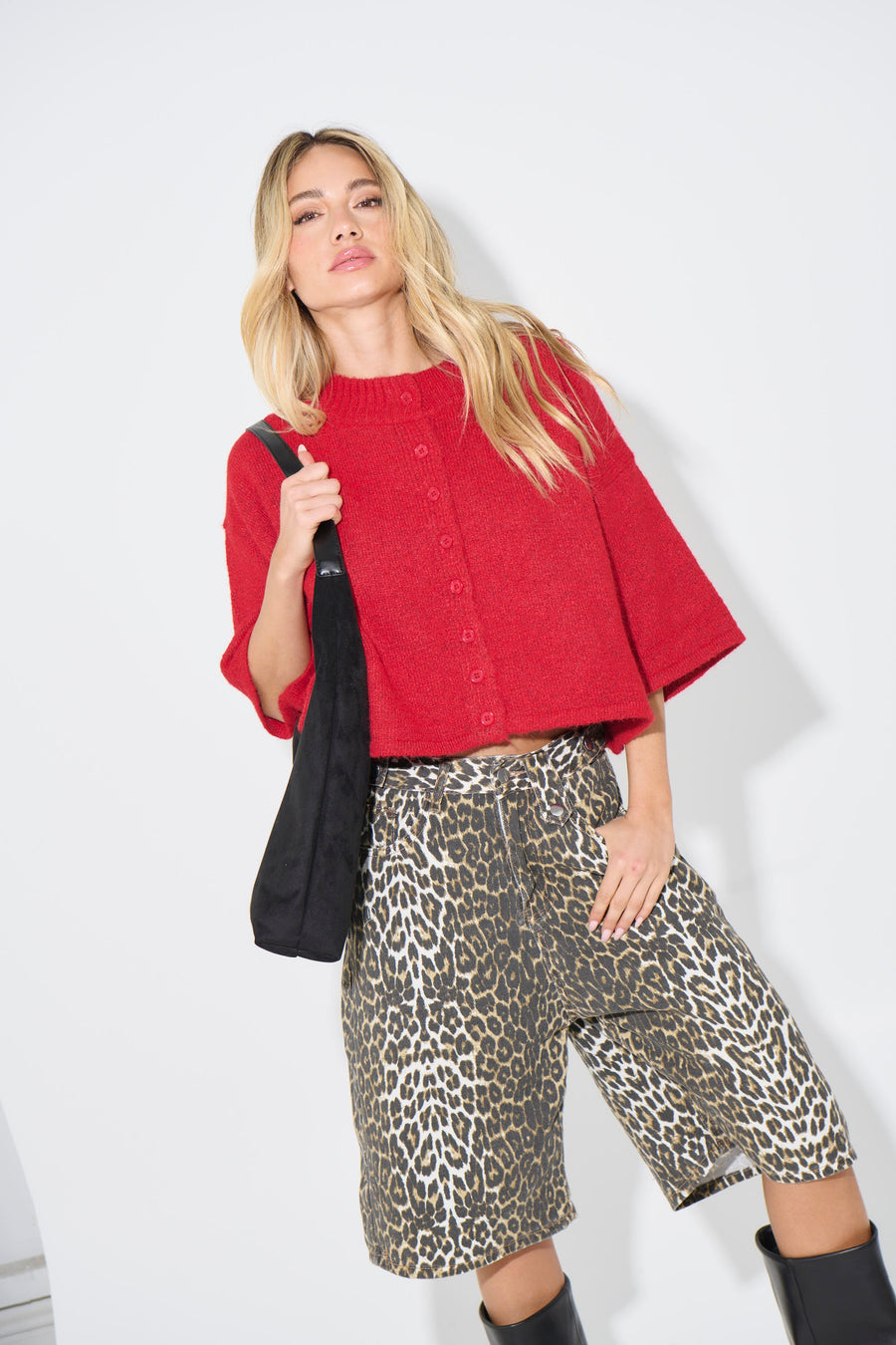 Posie Cardigan Cherry