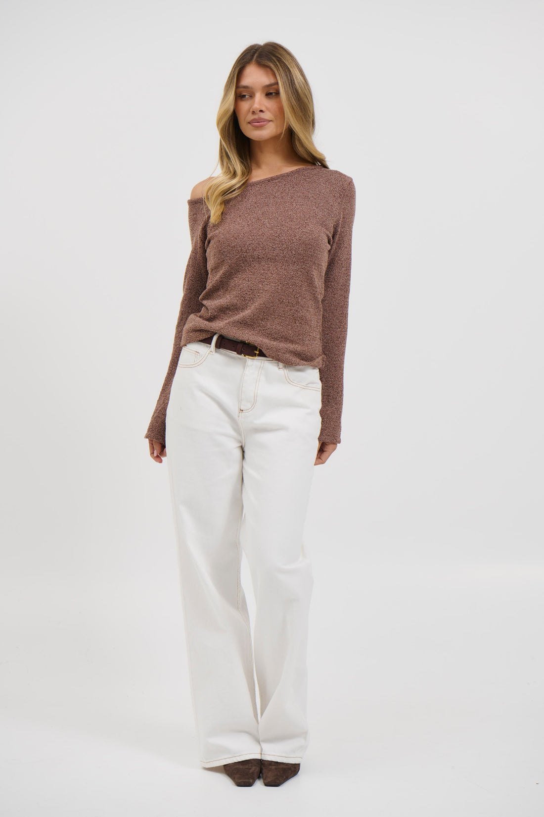Hannah Long Sleeve Top Hazelnut