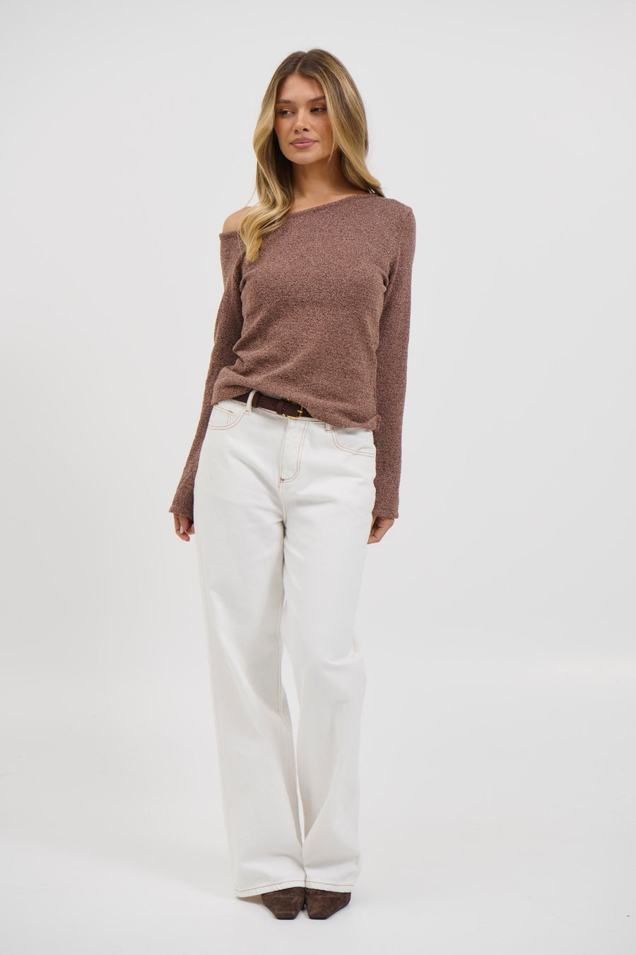 Hannah Long Sleeve Top Hazelnut