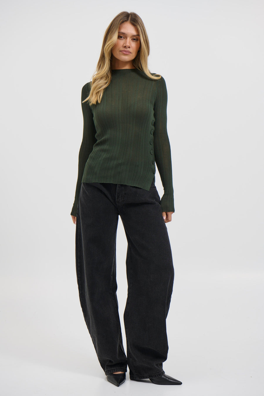 Tyler Sheer Top Emerald