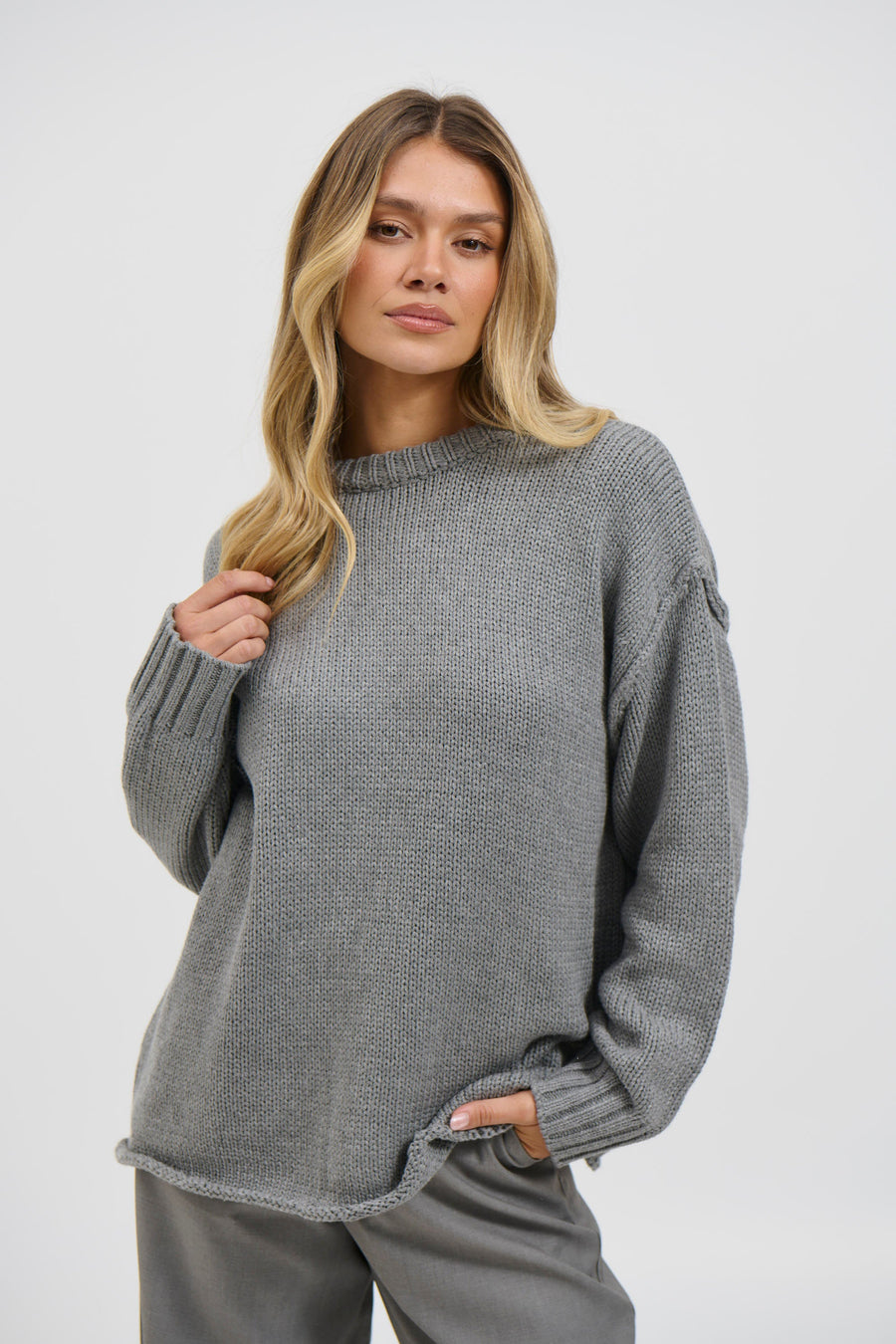 Toni Knit Jumper Grey
