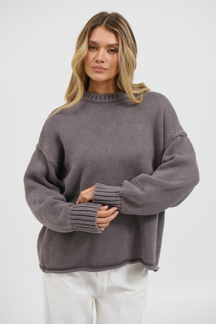 Nikova Knit Jumper Dark Grey