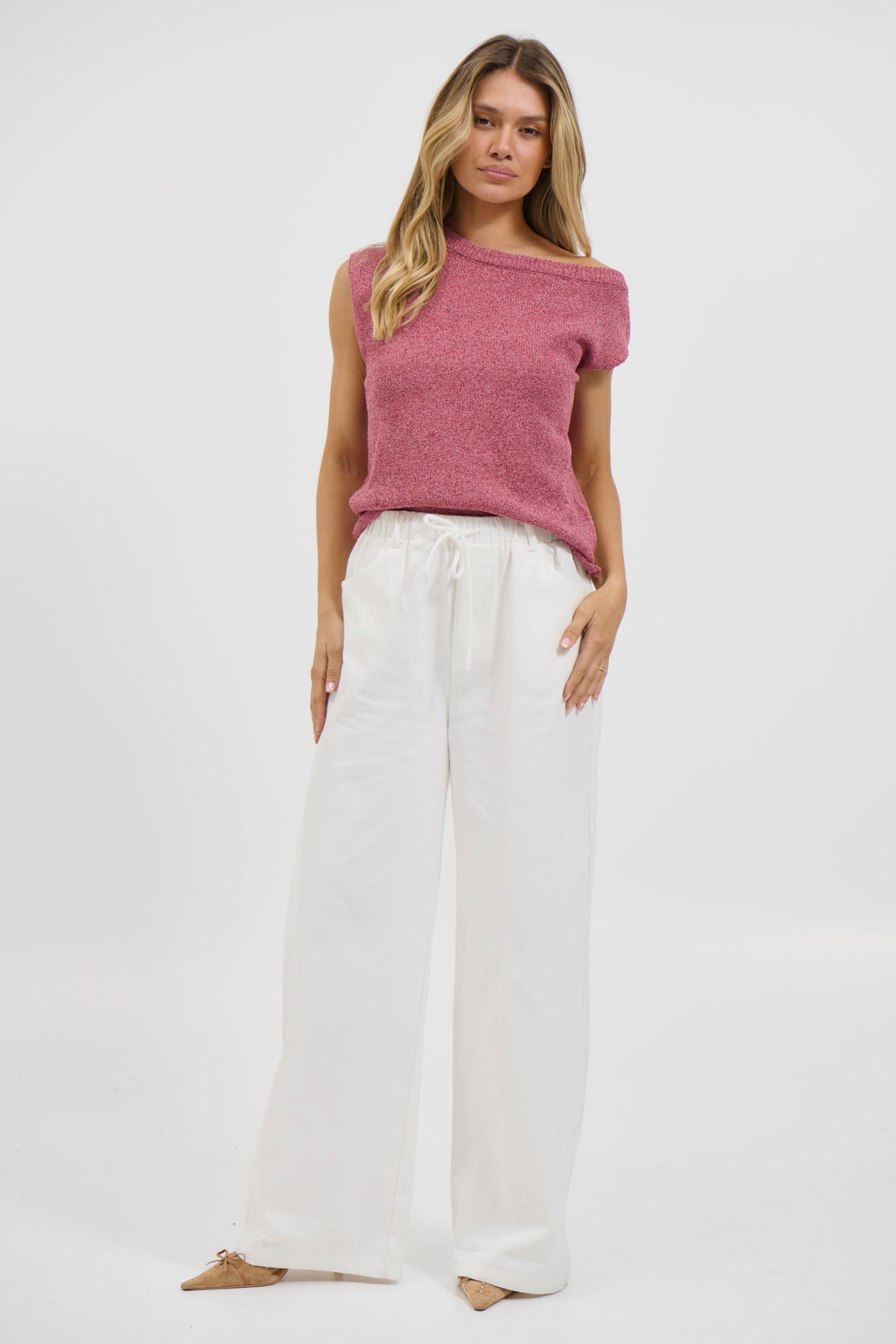 Kaisha Crop Knit Wine